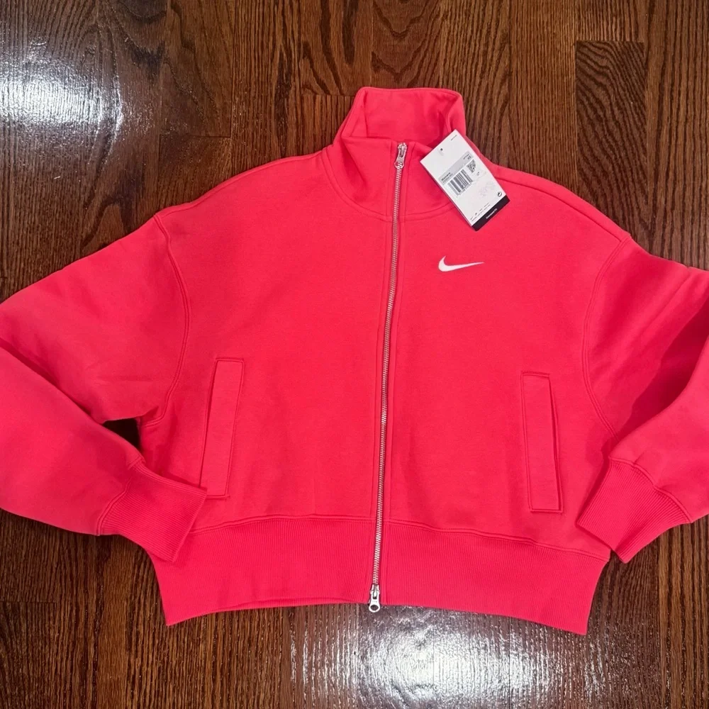 Nike Bright Pink 2 Way Full Zip Sweatshirt - Picture 1 of 3